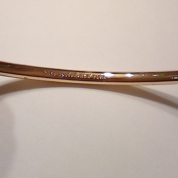 Kate Spade New York Gold Tone Love Notes Pave Crystal Bangle Bracelet - Picture 5 of 6